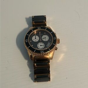 Klaus Kobe Women’s Destiny Swiss Black Rose-Gold Diamond Watch